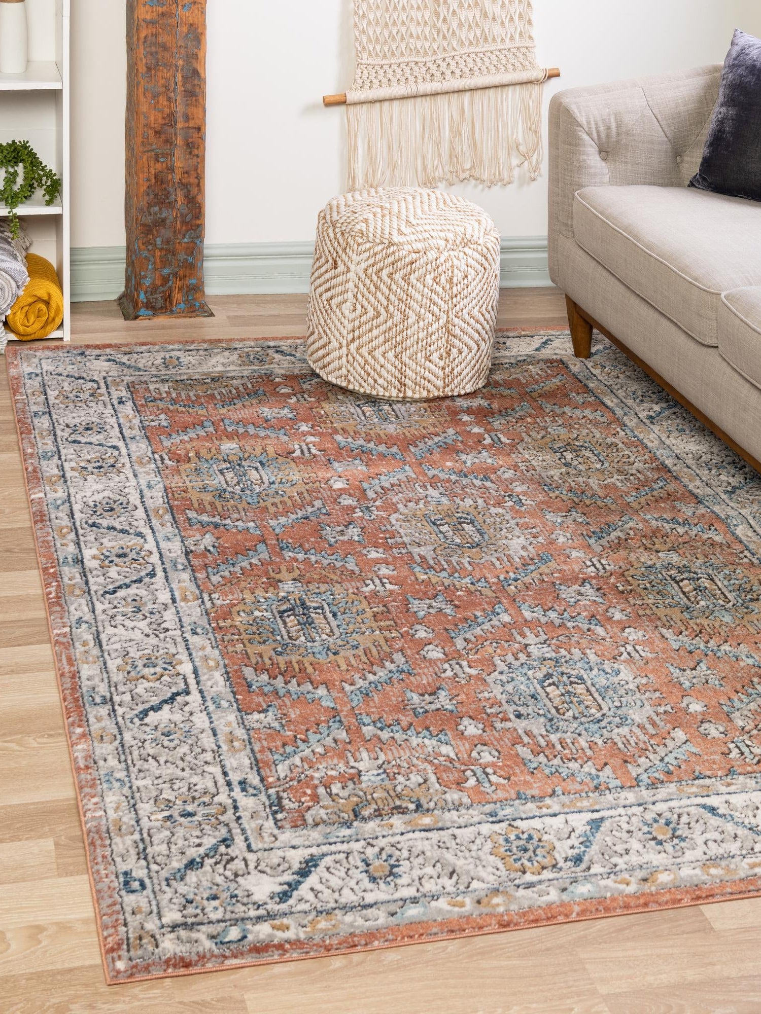 Salmon Pink 1' 4 x 1' 4 Nyla Sample Area Rug 100% Polypropylene Traditional Classic Carpet for Living Room, Kitchen, Bedroom, Dining, Office for Sale at Rug Engine