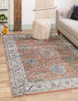 Salmon Pink 1' 4 x 1' 4 Nyla Sample Area Rug 100% Polypropylene Traditional Classic Carpet for Living Room, Kitchen, Bedroom, Dining, Office for Sale at Rug Engine