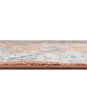Salmon Pink 2' x 3' Nyla Rectangle Area Rug 100% Polypropylene Traditional Classic Carpet for Living Room, Kitchen, Bedroom, Dining, Office for Sale at Rug Engine