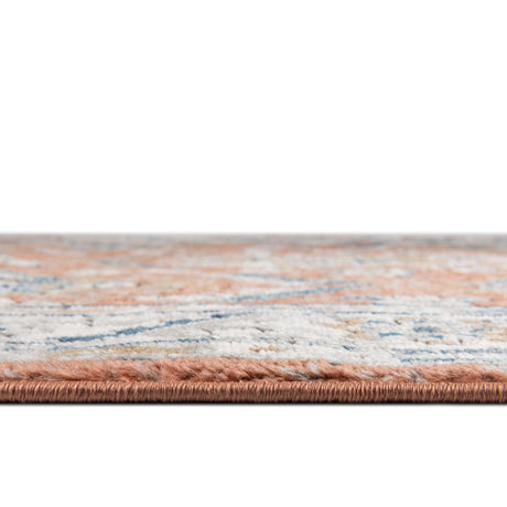 Salmon Pink 11' 10 x 11' 10 Nyla Square Area Rug 100% Polypropylene Traditional Classic Carpet for Living Room, Kitchen, Bedroom, Dining, Office for Sale at Rug Engine