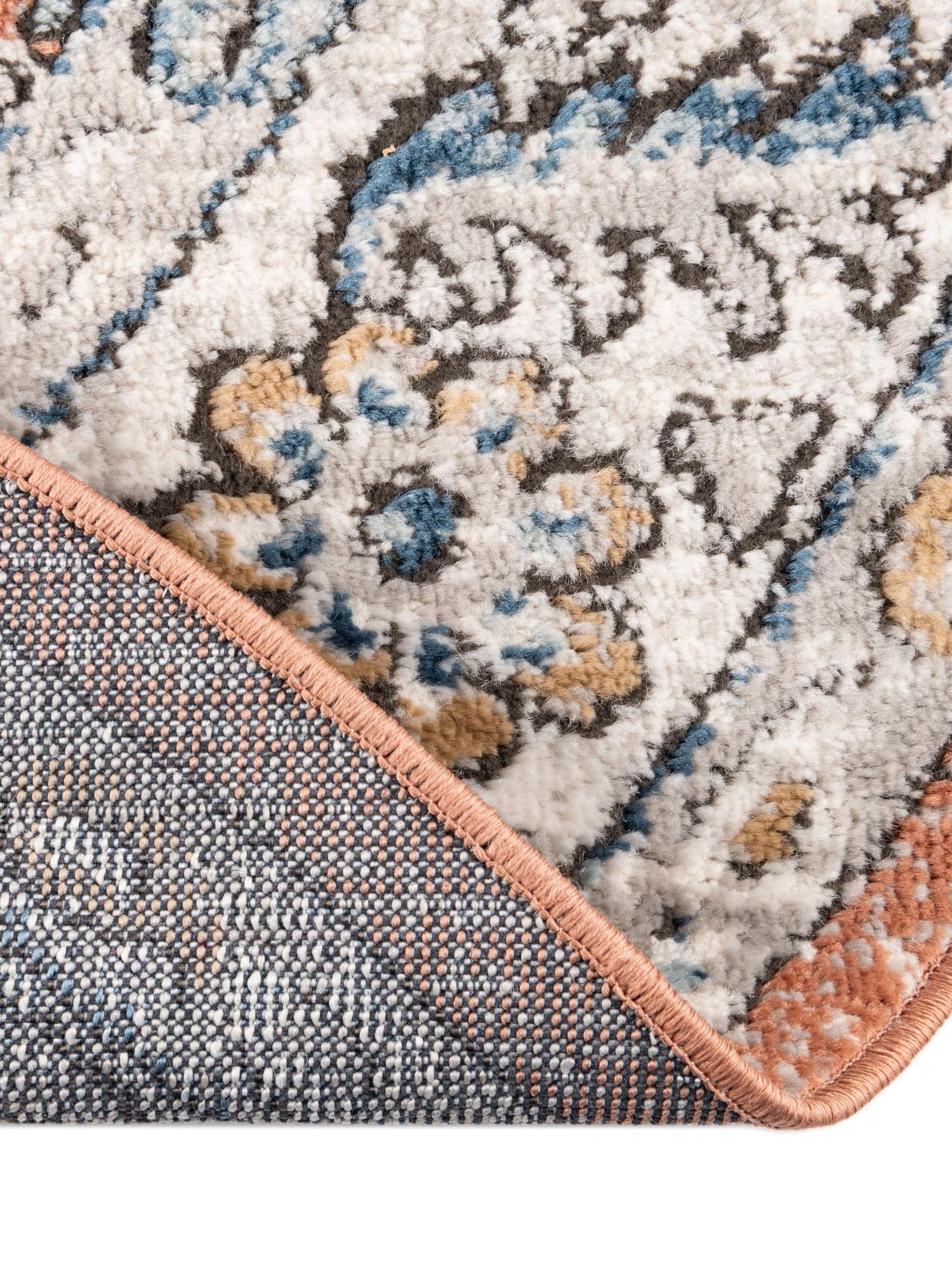 Salmon Pink 4' x 6' Nyla Oval Area Rug 100% Polypropylene Traditional Classic Carpet for Living Room, Kitchen, Bedroom, Dining, Office for Sale at Rug Engine