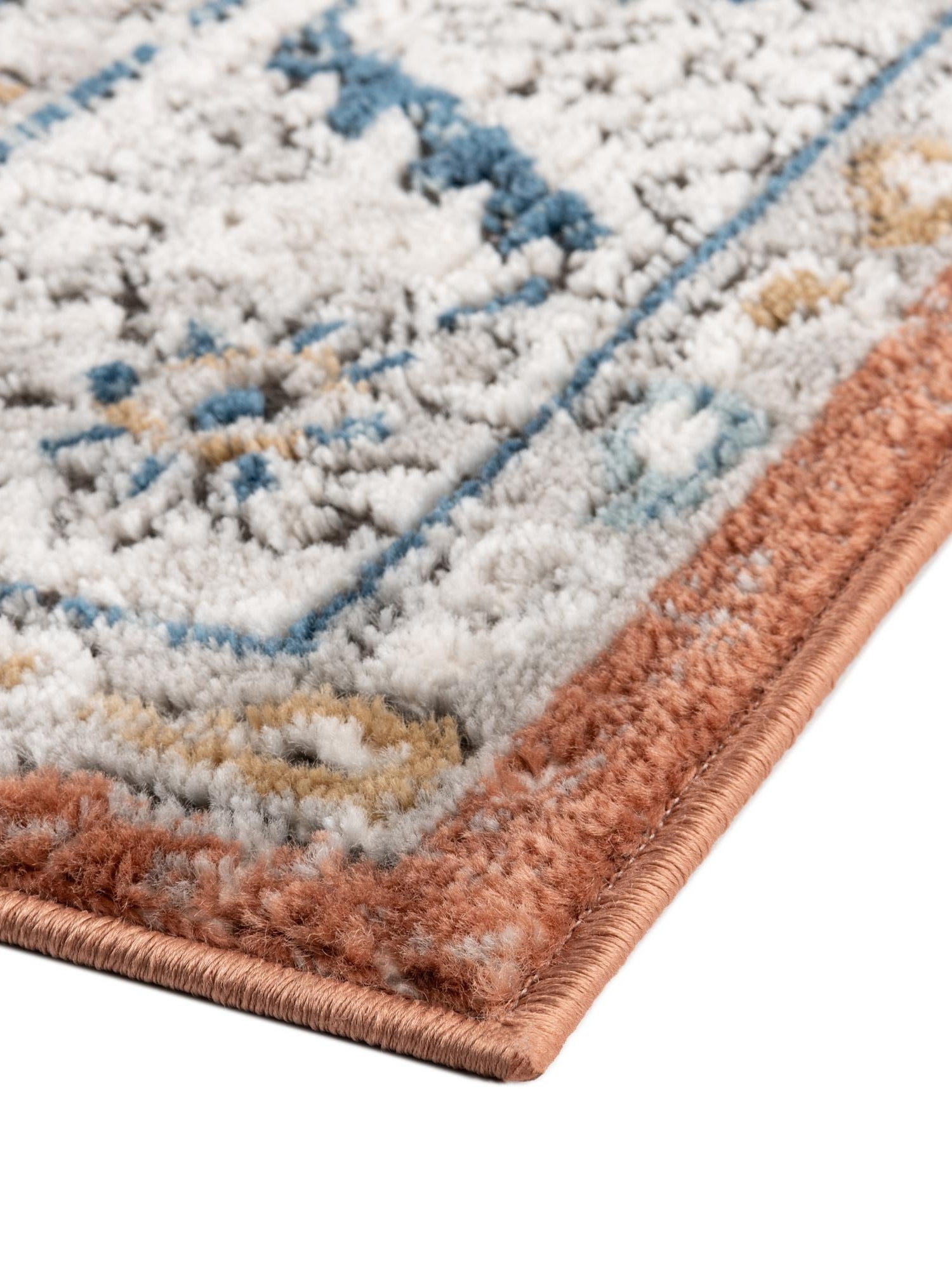 Salmon Pink 7' x 7' Nyla Octagon Area Rug 100% Polypropylene Traditional Classic Carpet for Living Room, Kitchen, Bedroom, Dining, Office for Sale at Rug Engine