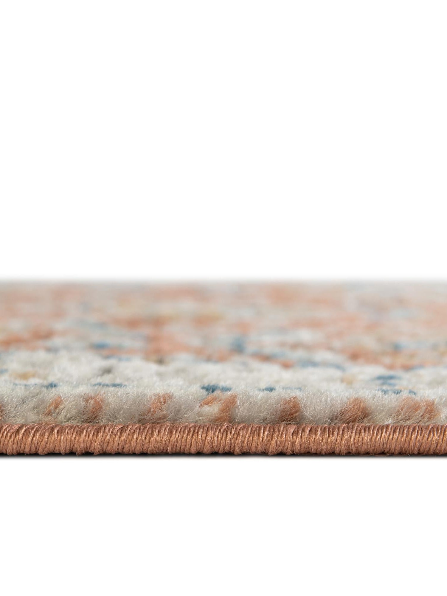 Salmon Pink 2' x 8' Nyla Runner Area Rug 100% Polypropylene Traditional Classic Carpet for Living Room, Kitchen, Bedroom, Dining, Office for Sale at Rug Engine