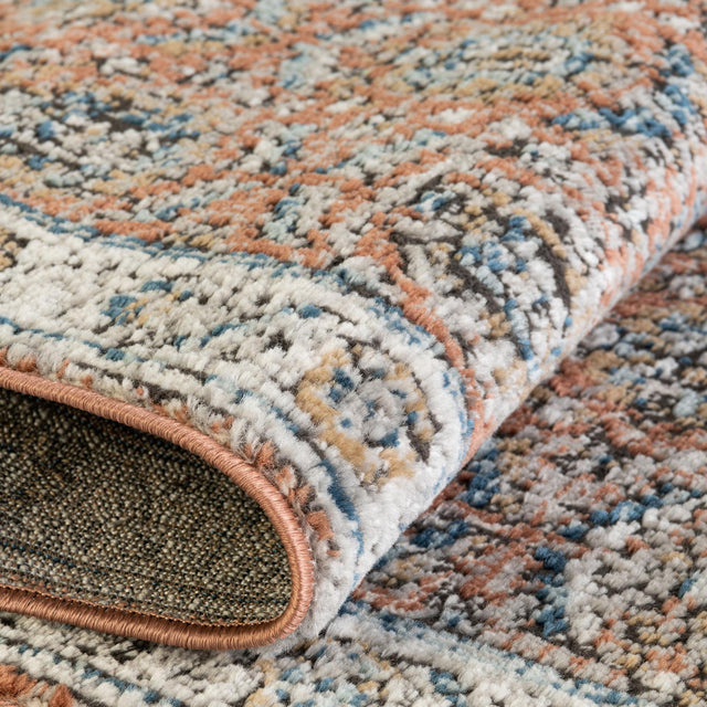 Salmon Pink 2' 7 x 12' Nyla Runner Area Rug 100% Polypropylene Traditional Classic Carpet for Living Room, Kitchen, Bedroom, Dining, Office for Sale at Rug Engine