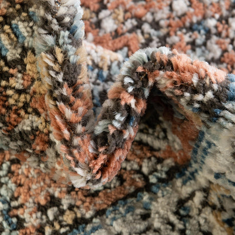 Salmon Pink 2' x 8' Nyla Runner Area Rug 100% Polypropylene Traditional Classic Carpet for Living Room, Kitchen, Bedroom, Dining, Office for Sale at Rug Engine