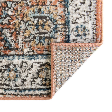 Salmon Pink 2' 7 x 12' Nyla Runner Area Rug 100% Polypropylene Traditional Classic Carpet for Living Room, Kitchen, Bedroom, Dining, Office for Sale at Rug Engine