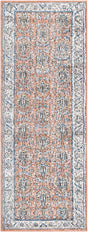 Salmon Pink 2' x 6' Nyla Runner Area Rug 100% Polypropylene Traditional Classic Carpet for Living Room, Kitchen, Bedroom, Dining, Office for Sale at Rug Engine