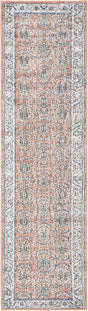 Salmon Pink 2' x 8' Nyla Runner Area Rug 100% Polypropylene Traditional Classic Carpet for Living Room, Kitchen, Bedroom, Dining, Office for Sale at Rug Engine