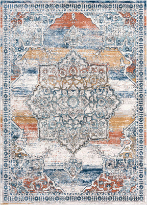 Multicolor 10' x 14' Nyla Rectangle Area Rug 100% Polypropylene Traditional Classic Carpet for Living Room, Kitchen, Bedroom, Dining, Office for Sale at Rug Engine