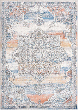 Multicolor 6' x 9' Nyla Rectangle Area Rug 100% Polypropylene Traditional Classic Carpet for Living Room, Kitchen, Bedroom, Dining, Office for Sale at Rug Engine