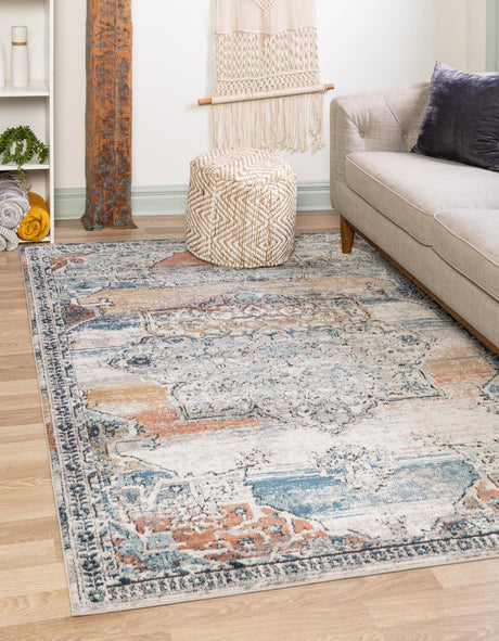 Multicolor 10' x 14' Nyla Rectangle Area Rug 100% Polypropylene Traditional Classic Carpet for Living Room, Kitchen, Bedroom, Dining, Office for Sale at Rug Engine