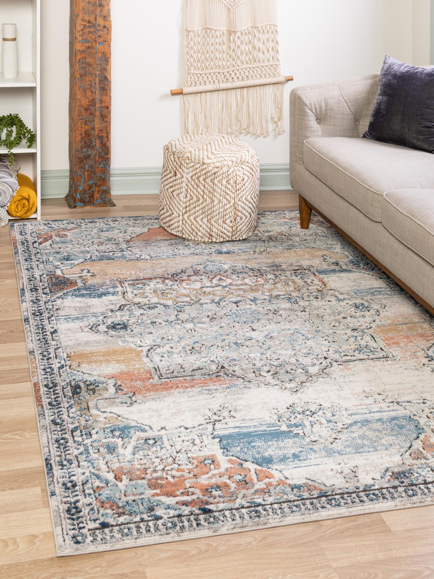 Multicolor 1' 4 x 1' 4 Nyla Sample Area Rug 100% Polypropylene Traditional Classic Carpet for Living Room, Kitchen, Bedroom, Dining, Office for Sale at Rug Engine
