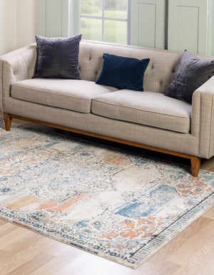 Multicolor 10' x 14' Nyla Rectangle Area Rug 100% Polypropylene Traditional Classic Carpet for Living Room, Kitchen, Bedroom, Dining, Office for Sale at Rug Engine