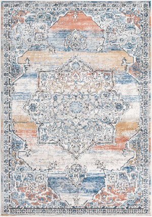 Multicolor 5' 3 x 8' Nyla Rectangle Area Rug 100% Polypropylene Traditional Classic Carpet for Living Room, Kitchen, Bedroom, Dining, Office for Sale at Rug Engine