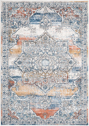 Multicolor 4' x 6' Nyla Rectangle Area Rug 100% Polypropylene Traditional Classic Carpet for Living Room, Kitchen, Bedroom, Dining, Office for Sale at Rug Engine