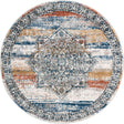 Multicolor 3' 3 x 3' 3 Nyla Round Area Rug 100% Polypropylene Traditional Classic Carpet for Living Room, Kitchen, Bedroom, Dining, Office for Sale at Rug Engine
