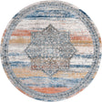Multicolor 10' x 10' Nyla Round Area Rug 100% Polypropylene Traditional Classic Carpet for Living Room, Kitchen, Bedroom, Dining, Office for Sale at Rug Engine