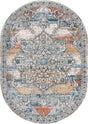 Multicolor 5' 3 x 8' Nyla Oval Area Rug 100% Polypropylene Traditional Classic Carpet for Living Room, Kitchen, Bedroom, Dining, Office for Sale at Rug Engine