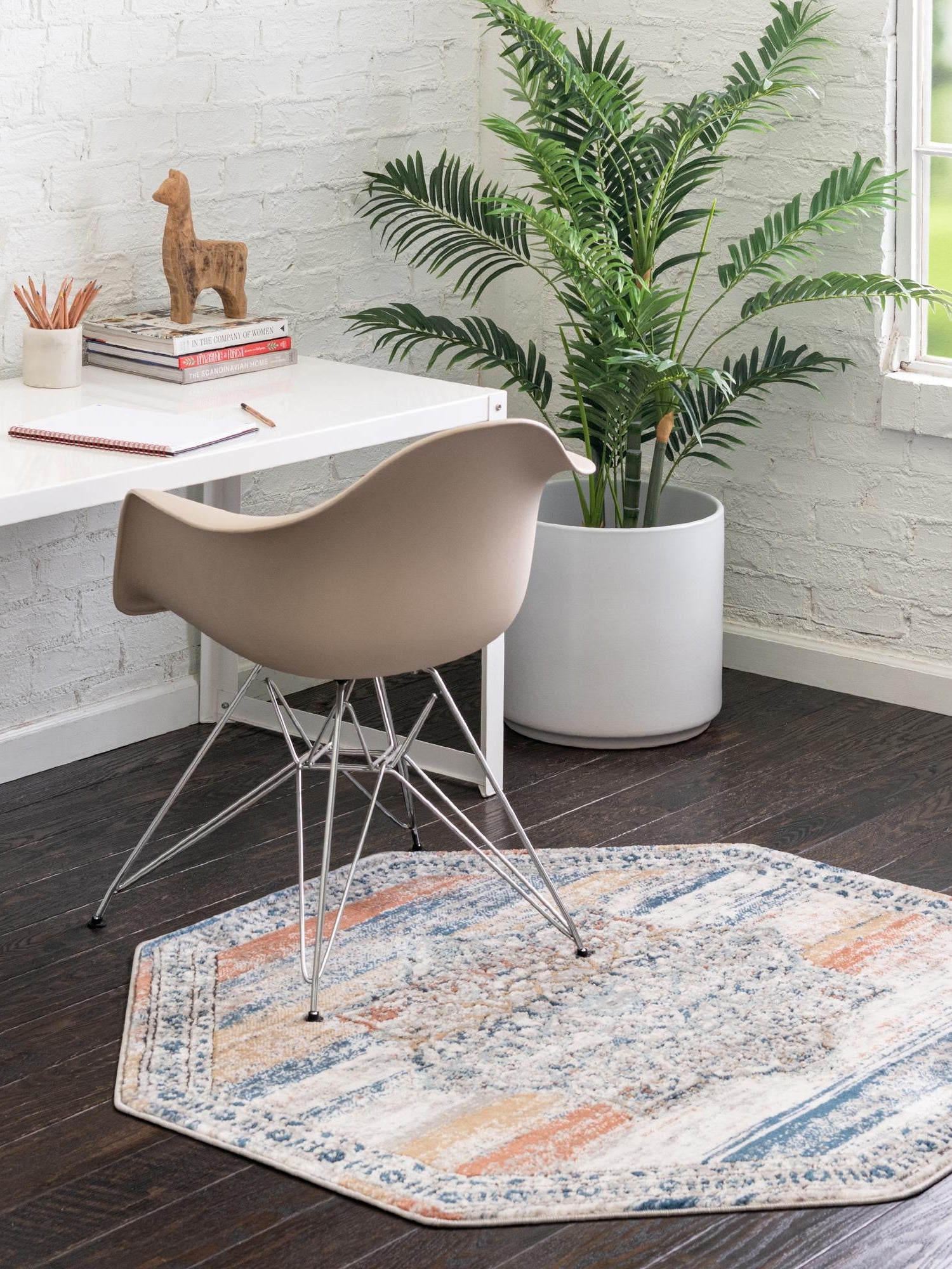 Multicolor 4' x 4' Nyla Octagon Area Rug 100% Polypropylene Traditional Classic Carpet for Living Room, Kitchen, Bedroom, Dining, Office for Sale at Rug Engine