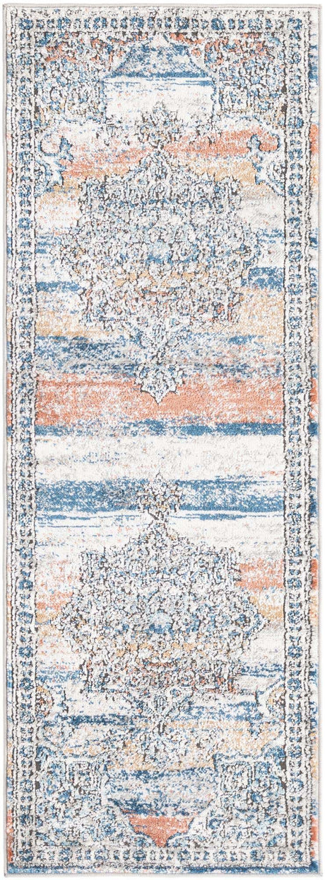 Multicolor 2' x 6' Nyla Runner Area Rug 100% Polypropylene Traditional Classic Carpet for Living Room, Kitchen, Bedroom, Dining, Office for Sale at Rug Engine