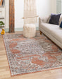 Salmon Pink 1' 4 x 1' 4 Nyla Sample Area Rug 100% Polypropylene Traditional Classic Carpet for Living Room, Kitchen, Bedroom, Dining, Office for Sale at Rug Engine
