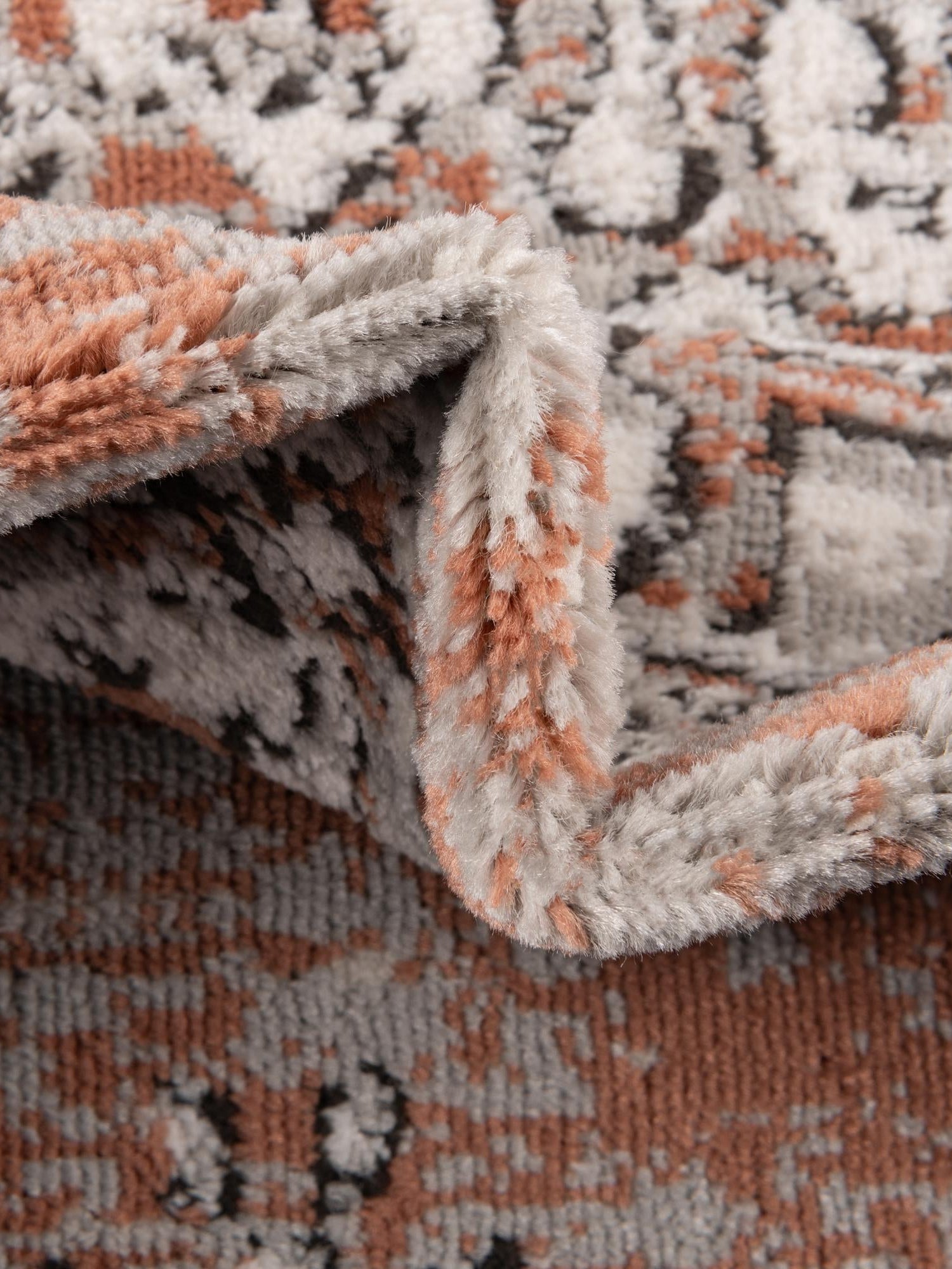 Salmon Pink 10' x 14' Nyla Rectangle Area Rug 100% Polypropylene Traditional Classic Carpet for Living Room, Kitchen, Bedroom, Dining, Office for Sale at Rug Engine