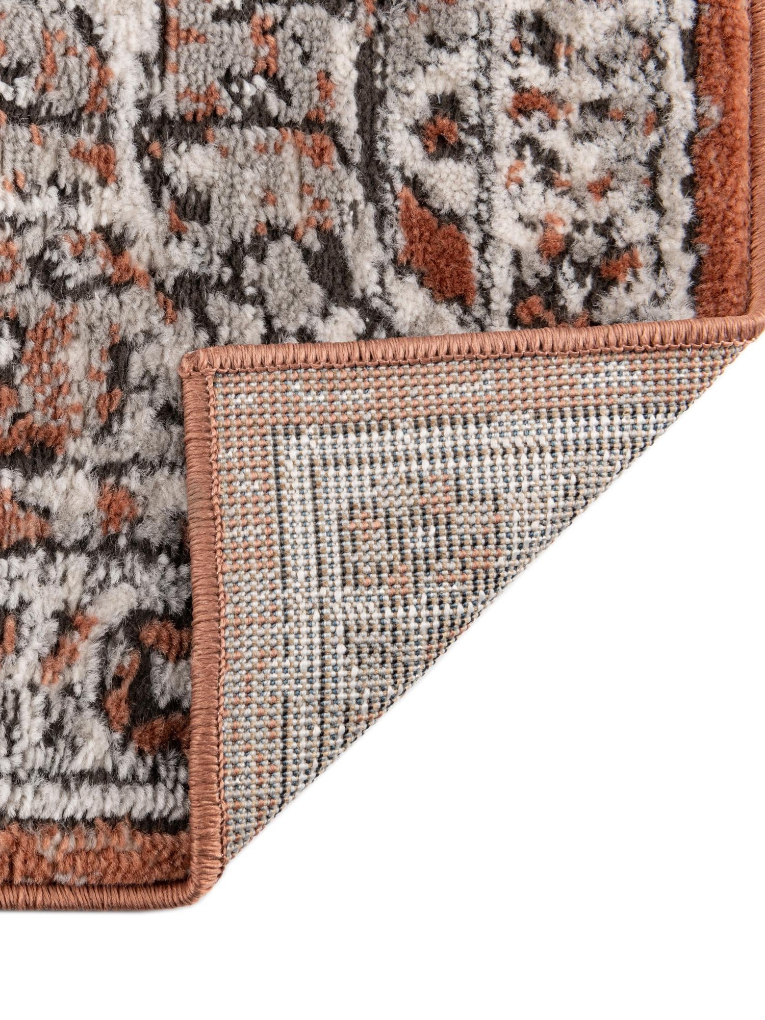Salmon Pink 9' x 12' Nyla Rectangle Area Rug 100% Polypropylene Traditional Classic Carpet for Living Room, Kitchen, Bedroom, Dining, Office for Sale at Rug Engine