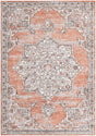 Salmon Pink 5' 3 x 8' Nyla Rectangle Area Rug 100% Polypropylene Traditional Classic Carpet for Living Room, Kitchen, Bedroom, Dining, Office for Sale at Rug Engine