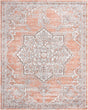 Salmon Pink 4' x 6' Nyla Rectangle Area Rug 100% Polypropylene Traditional Classic Carpet for Living Room, Kitchen, Bedroom, Dining, Office for Sale at Rug Engine