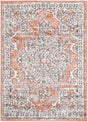 Salmon Pink 2' x 3' Nyla Rectangle Area Rug 100% Polypropylene Traditional Classic Carpet for Living Room, Kitchen, Bedroom, Dining, Office for Sale at Rug Engine