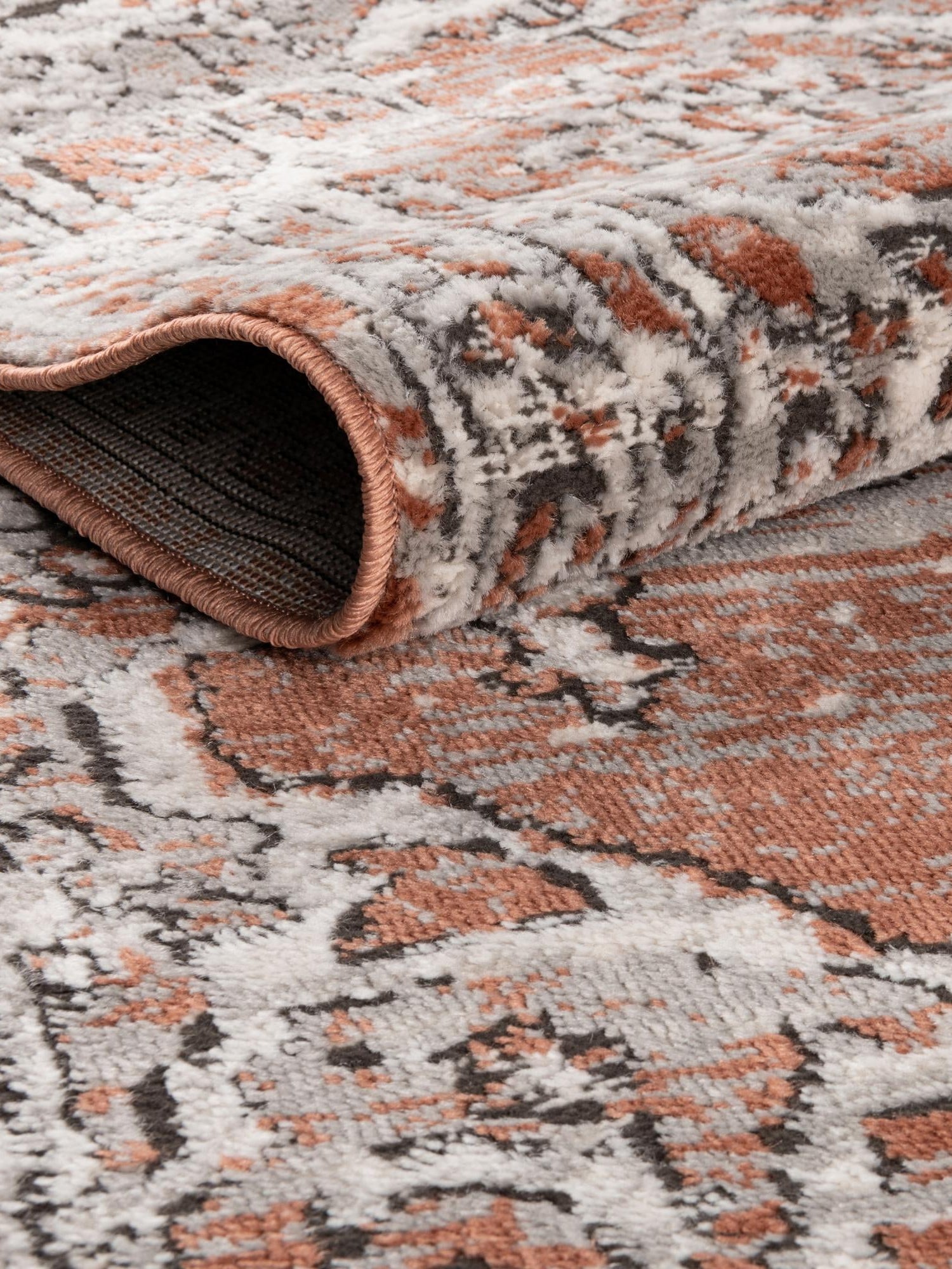 Salmon Pink 12' x 12' Nyla Round Area Rug 100% Polypropylene Traditional Classic Carpet for Living Room, Kitchen, Bedroom, Dining, Office for Sale at Rug Engine