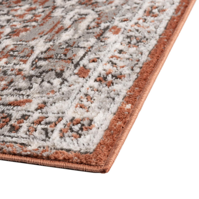 Salmon Pink 10' x 10' Nyla Square Area Rug 100% Polypropylene Traditional Classic Carpet for Living Room, Kitchen, Bedroom, Dining, Office for Sale at Rug Engine