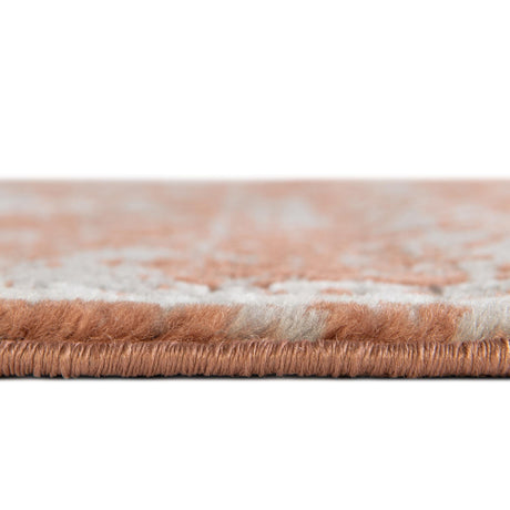 Salmon Pink 2' x 8' Nyla Runner Area Rug 100% Polypropylene Traditional Classic Carpet for Living Room, Kitchen, Bedroom, Dining, Office for Sale at Rug Engine