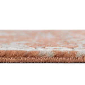 Salmon Pink 2' 7 x 12' Nyla Runner Area Rug 100% Polypropylene Traditional Classic Carpet for Living Room, Kitchen, Bedroom, Dining, Office for Sale at Rug Engine