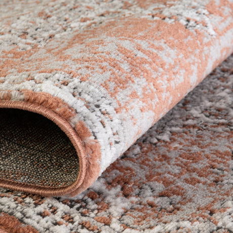 Salmon Pink 2' x 6' Nyla Runner Area Rug 100% Polypropylene Traditional Classic Carpet for Living Room, Kitchen, Bedroom, Dining, Office for Sale at Rug Engine