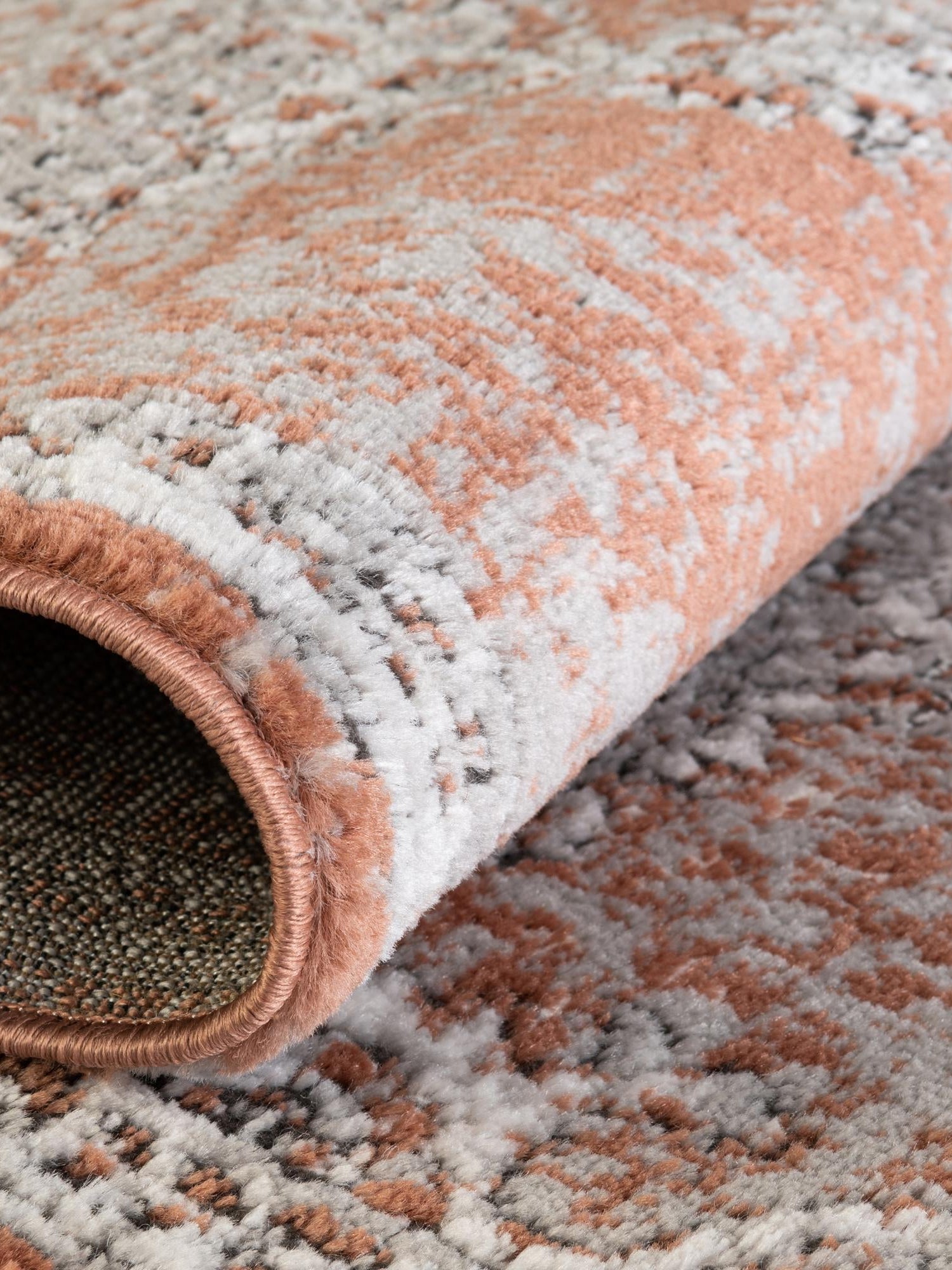 Salmon Pink 2' 7 x 12' Nyla Runner Area Rug 100% Polypropylene Traditional Classic Carpet for Living Room, Kitchen, Bedroom, Dining, Office for Sale at Rug Engine