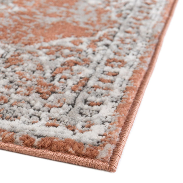 Salmon Pink 2' 7 x 12' Nyla Runner Area Rug 100% Polypropylene Traditional Classic Carpet for Living Room, Kitchen, Bedroom, Dining, Office for Sale at Rug Engine
