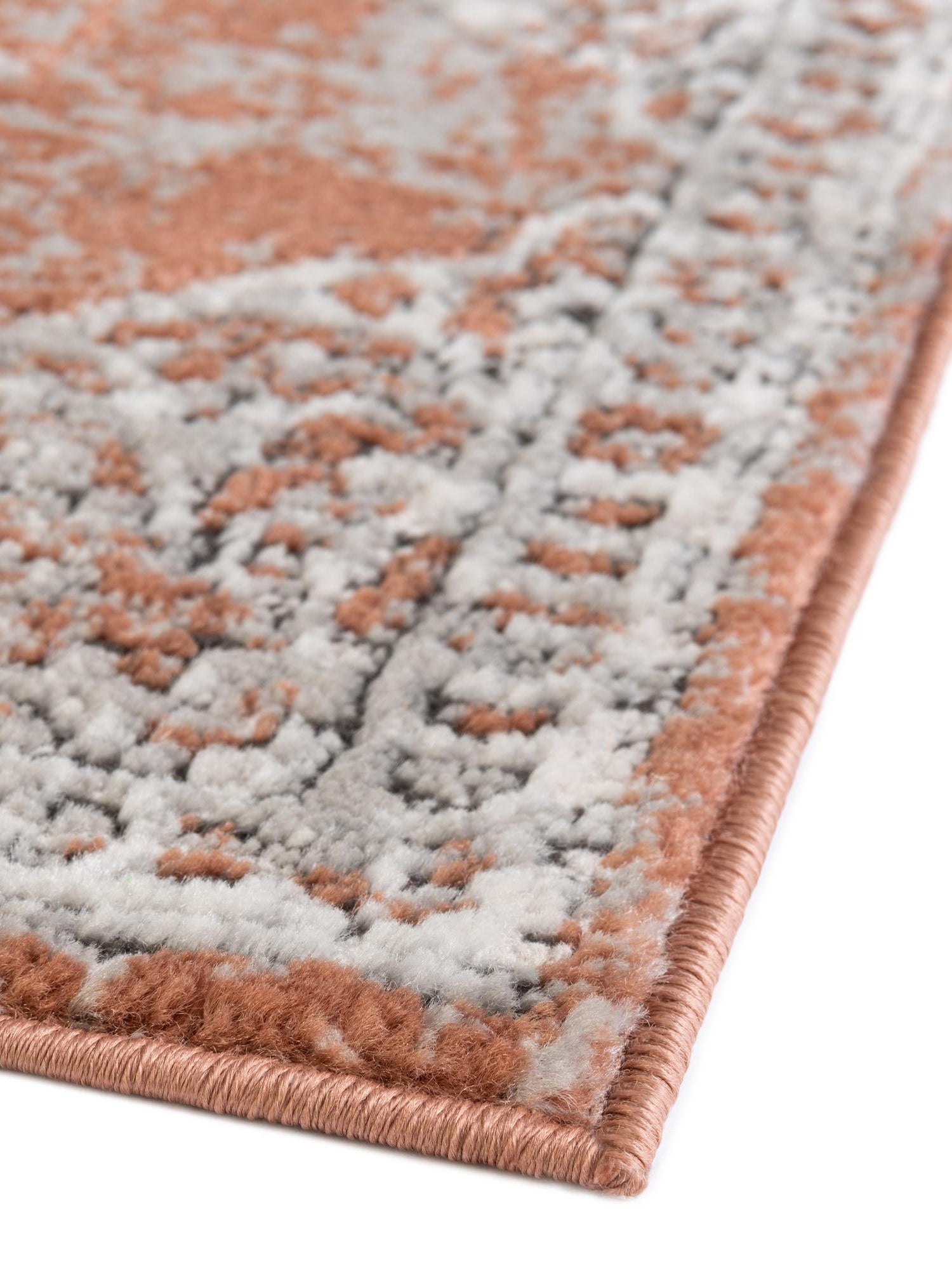 Salmon Pink 2' x 6' Nyla Runner Area Rug 100% Polypropylene Traditional Classic Carpet for Living Room, Kitchen, Bedroom, Dining, Office for Sale at Rug Engine