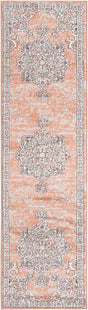 Salmon Pink 2' x 8' Nyla Runner Area Rug 100% Polypropylene Traditional Classic Carpet for Living Room, Kitchen, Bedroom, Dining, Office for Sale at Rug Engine