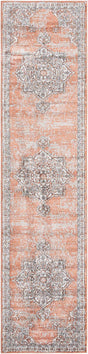 Salmon Pink 2' 7 x 12' Nyla Runner Area Rug 100% Polypropylene Traditional Classic Carpet for Living Room, Kitchen, Bedroom, Dining, Office for Sale at Rug Engine