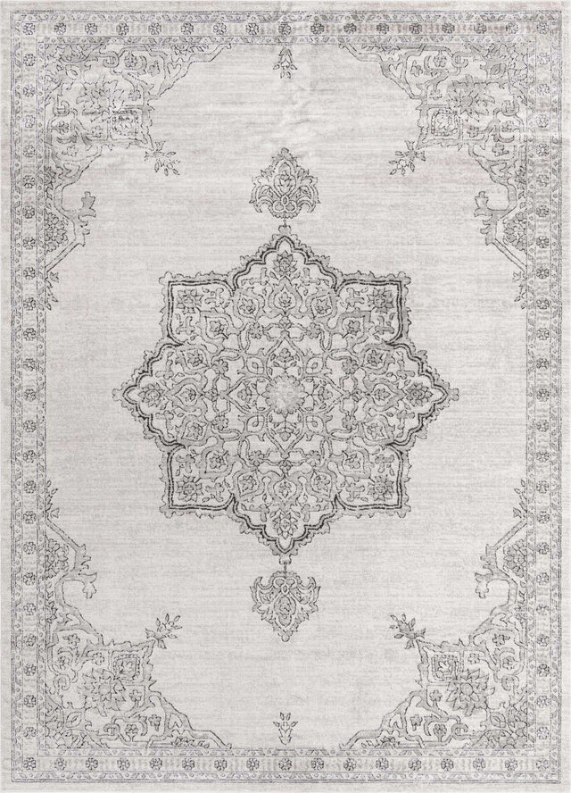 Ivory 10' x 14' Nyla Rectangle Area Rug 100% Polypropylene Traditional Classic Carpet for Living Room, Kitchen, Bedroom, Dining, Office for Sale at Rug Engine
