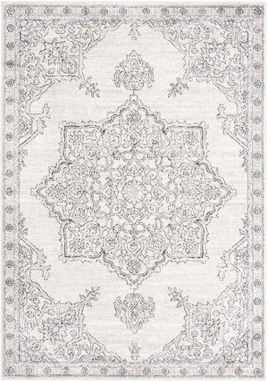 Ivory 6' x 9' Nyla Rectangle Area Rug 100% Polypropylene Traditional Classic Carpet for Living Room, Kitchen, Bedroom, Dining, Office for Sale at Rug Engine