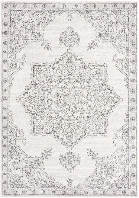Ivory 6' x 9' Nyla Rectangle Area Rug 100% Polypropylene Traditional Classic Carpet for Living Room, Kitchen, Bedroom, Dining, Office for Sale at Rug Engine