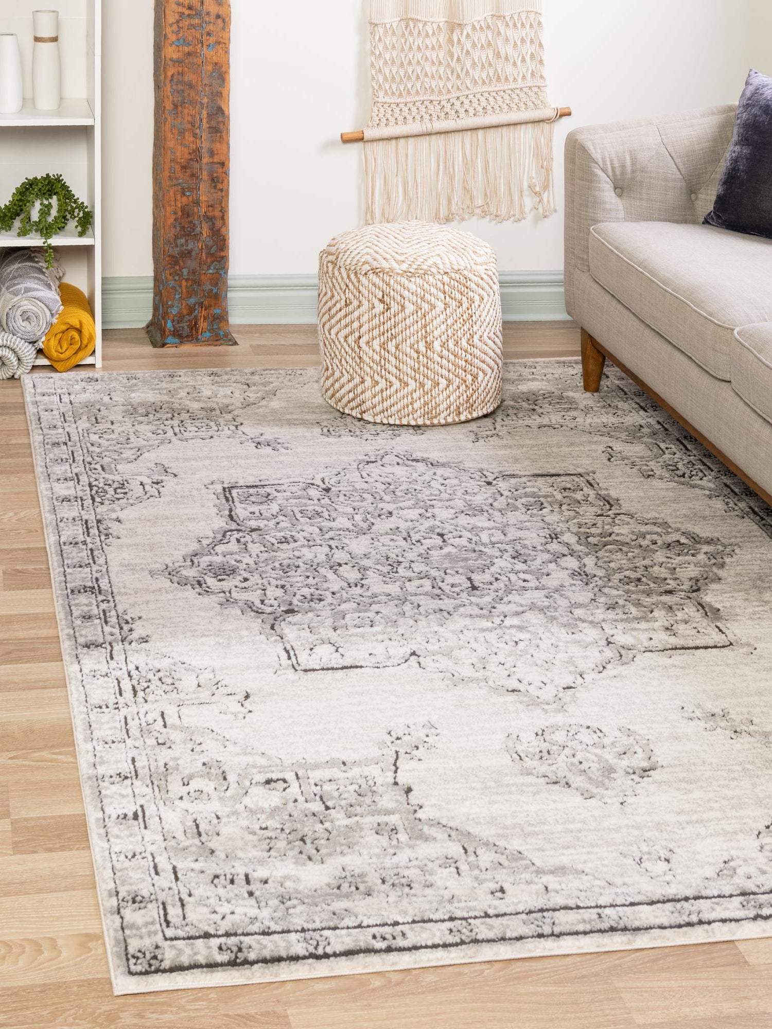 Ivory 1' 4 x 1' 4 Nyla Sample Area Rug 100% Polypropylene Traditional Classic Carpet for Living Room, Kitchen, Bedroom, Dining, Office for Sale at Rug Engine
