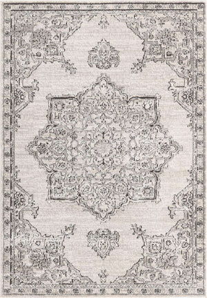 Ivory 5' 3 x 8' Nyla Rectangle Area Rug 100% Polypropylene Traditional Classic Carpet for Living Room, Kitchen, Bedroom, Dining, Office for Sale at Rug Engine
