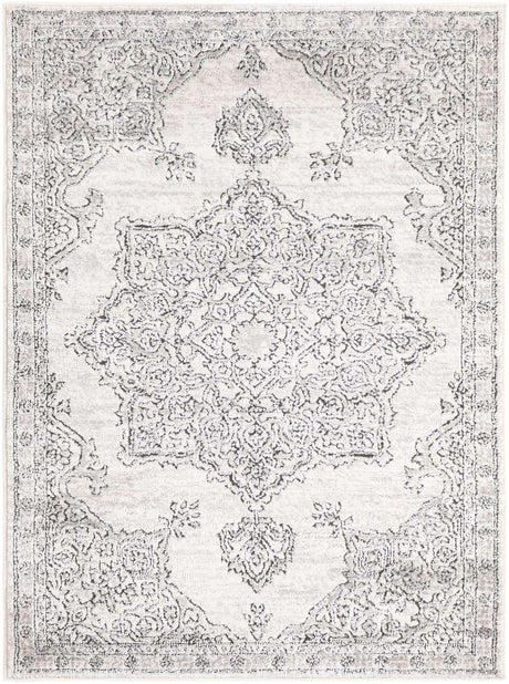 Ivory 4' x 6' Nyla Rectangle Area Rug 100% Polypropylene Traditional Classic Carpet for Living Room, Kitchen, Bedroom, Dining, Office for Sale at Rug Engine