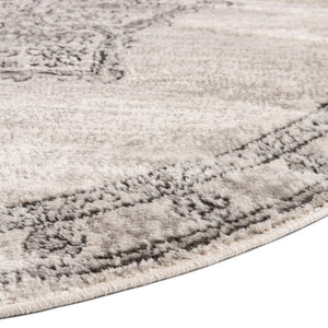 Ivory 12' x 12' Nyla Round Area Rug 100% Polypropylene Traditional Classic Carpet for Living Room, Kitchen, Bedroom, Dining, Office for Sale at Rug Engine