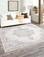 Ivory 10' x 10' Nyla Square Area Rug 100% Polypropylene Traditional Classic Carpet for Living Room, Kitchen, Bedroom, Dining, Office for Sale at Rug Engine
