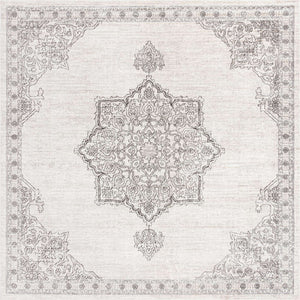 Ivory 11' 10 x 11' 10 Nyla Square Area Rug 100% Polypropylene Traditional Classic Carpet for Living Room, Kitchen, Bedroom, Dining, Office for Sale at Rug Engine