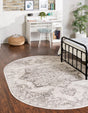 Ivory 4' x 6' Nyla Oval Area Rug 100% Polypropylene Traditional Classic Carpet for Living Room, Kitchen, Bedroom, Dining, Office for Sale at Rug Engine